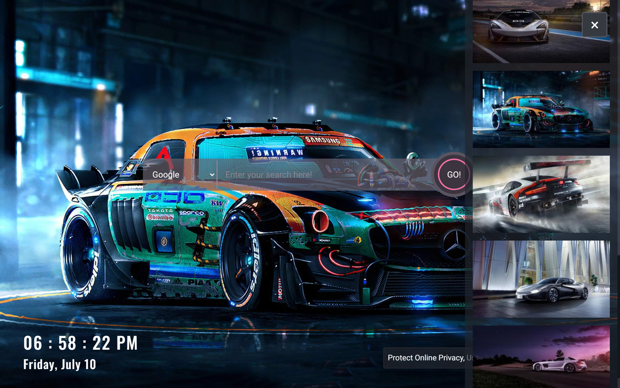 Supercars New Tab Wallpapers Preview image 3