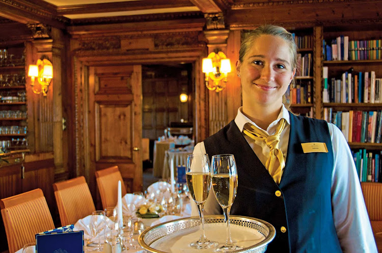 Sea Cloud's crew will attend to your needs during your Lindblad-National Geographic Expeditions vacation.