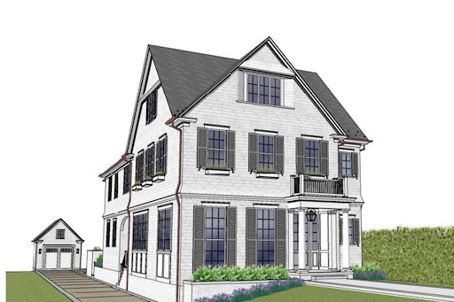 White house grey shutters and garage in this luxury property for sale in Washington ($3,499,000)
