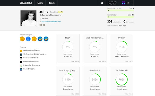 Codecademy User Streaks