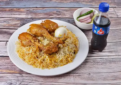 Kolkata Chicken Biryani (300Gm) With Cold Drink 250 Ml