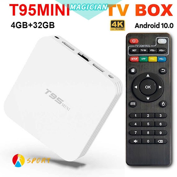 Đầu Tv Box T95Mini 4K H.265 2.4G Wifi Thông Minh Android 10.0 Kèm Phụ Kiện