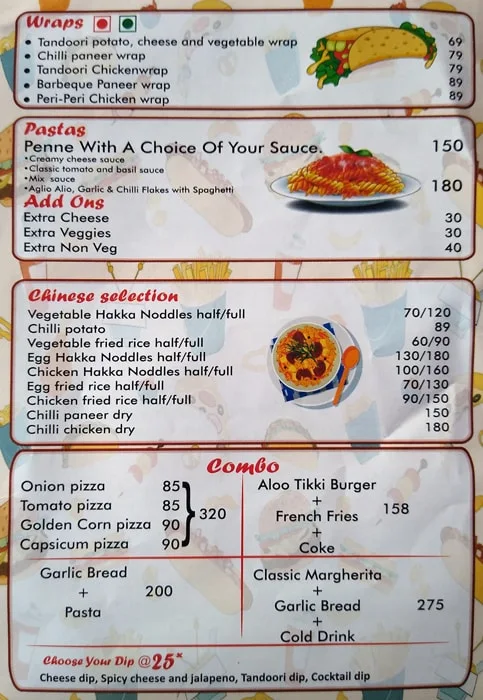 Mamma Mia menu 