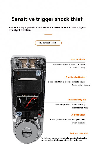 Title 6, Motorcycle Bicycle Alarm Anti-theft Special Loc...