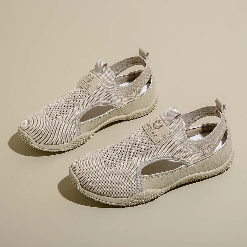 Women's Casual Hollow All-matching Flying Woven Shoes – Comfortable, Versatile, and Stylish Footwear for Everyday Wear a
