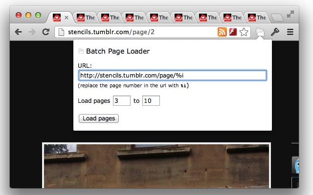 Batch Page Loader chrome extension