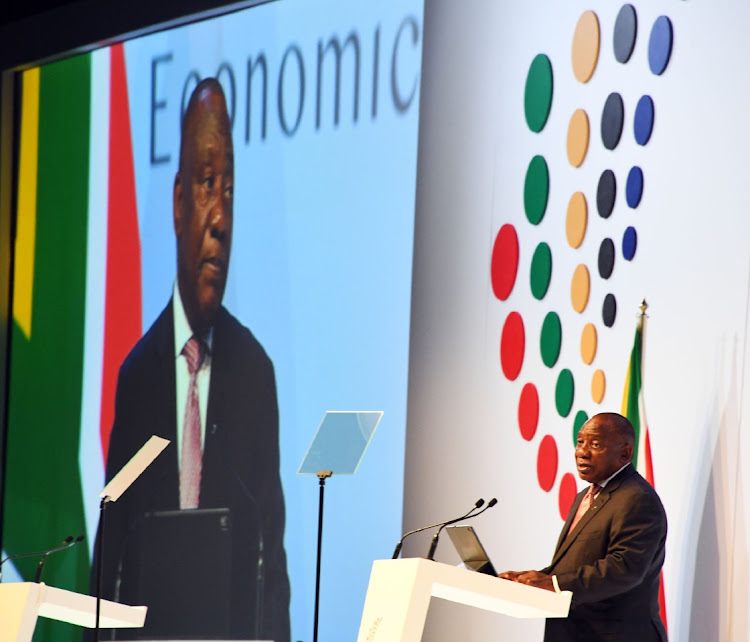 President Cyril Ramaphosa addresses the second South African Investment Conference in Sandton on November 6 2019. Picture: GCIS