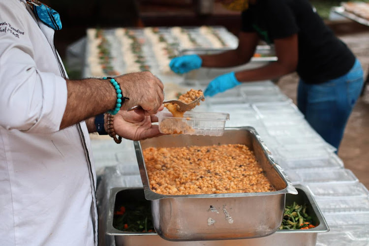 Packaging of food at Shofco centre