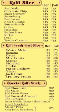 Chennai Kulfi menu 3