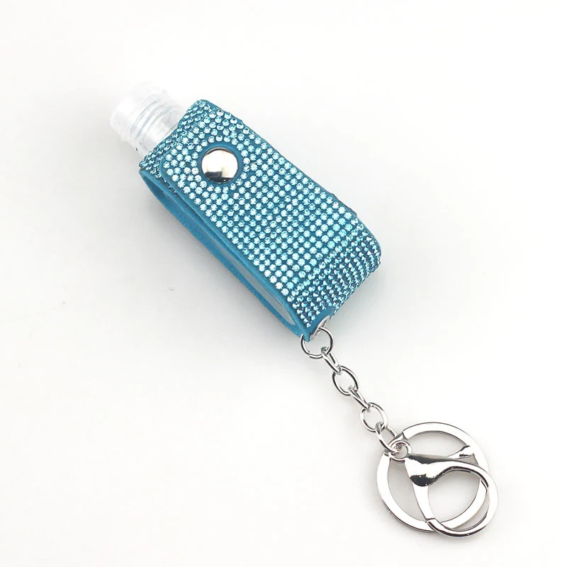 Leren diamant sleutelhanger