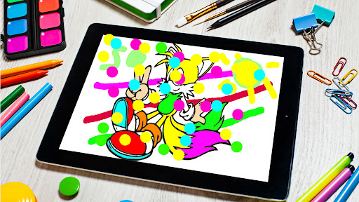 Screenshot Blue Hedgehogs Coloring.