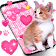 Cute pink kitty live wallpaper icon