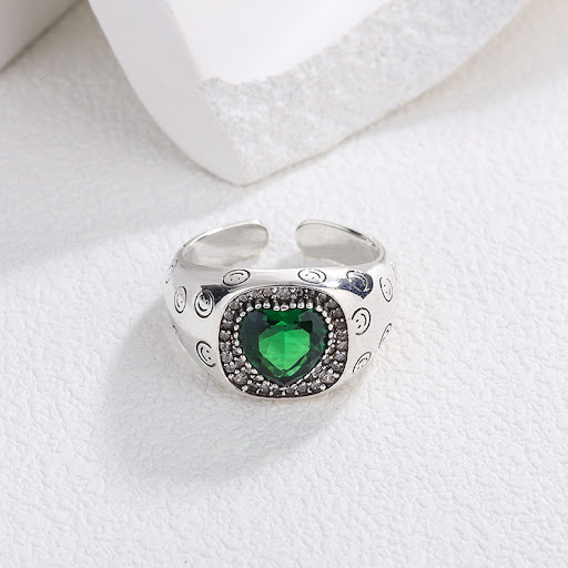 Title 5, S925 Sterling Silver Vintage Color Zircon Hand ...