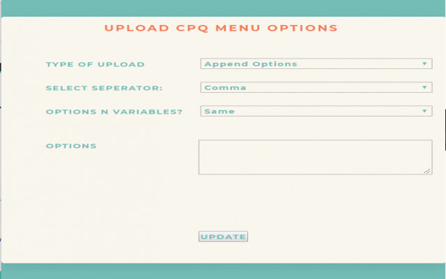 CPQ Menu Loader chrome extension
