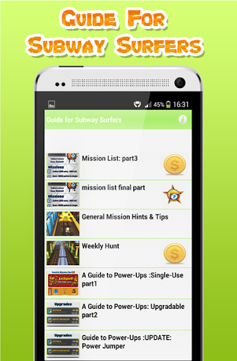 Guide for Subway Surfer