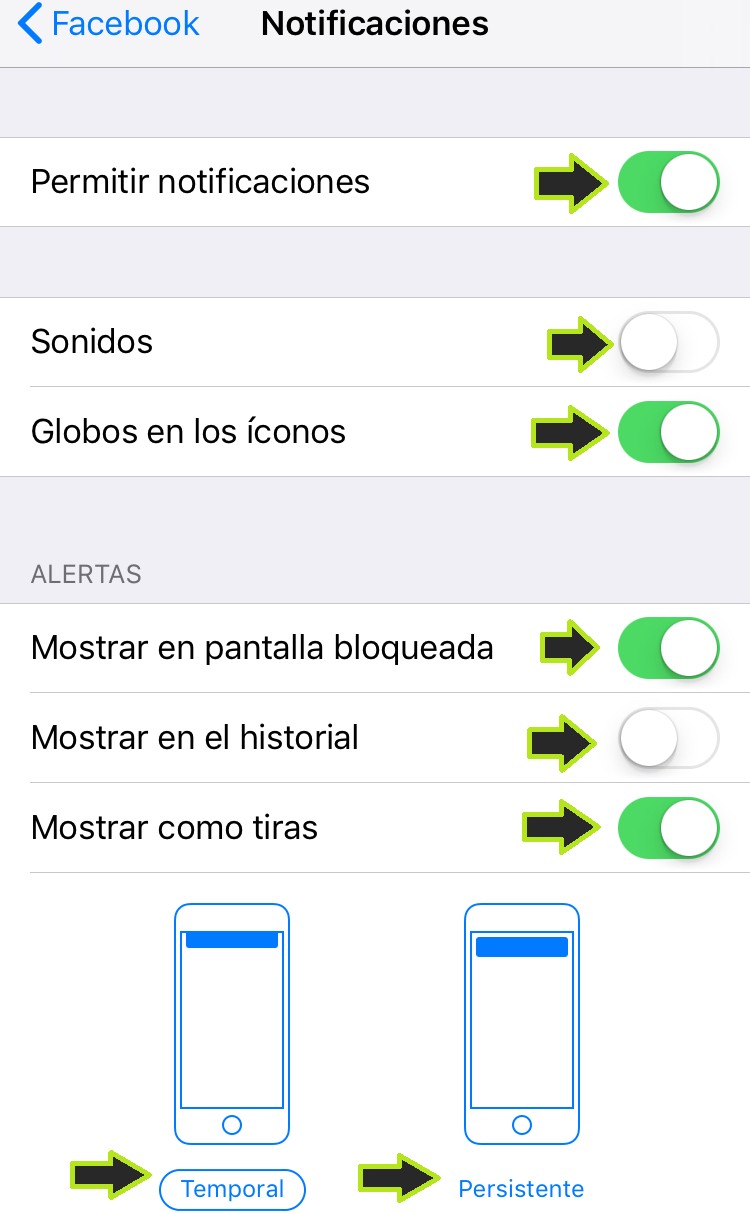 Notificaciones de app