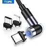 Cáp Sạc Topk Am59 Micro Usb/ Type C/ 8 - Pin Có Nam Châm Chất Lượng Cao