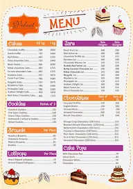 Velvet Fine Chocolates menu 1