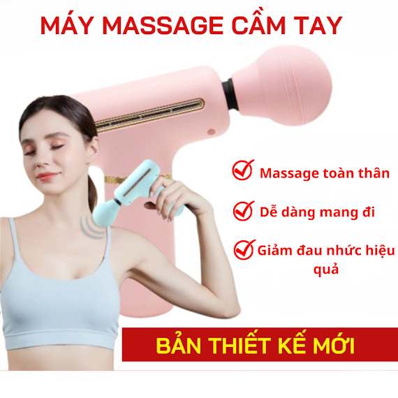 Máy Massage Rung Mini Cầm Tay, Súng Mát Xa Mini Đa Năng Chống Đau Nhức Mỏi Cổ Vai Gáy Toàn Thân Hiệu Quả