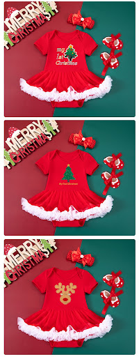 Title 11, Baby Girl Christmas Party Holiday Clothes 3-Pie...