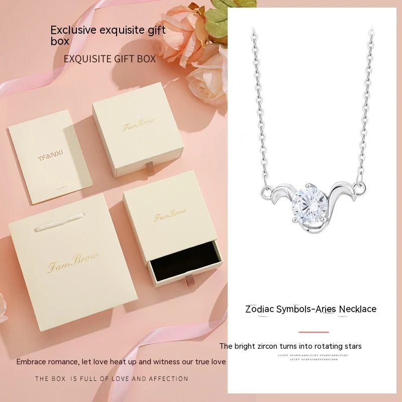 Dames sterling zilveren ketting met twaalf sterrenbeelden. Een uniek en stijlvol cadeau. Draag je sterrenbeeld dicht bij je hart.