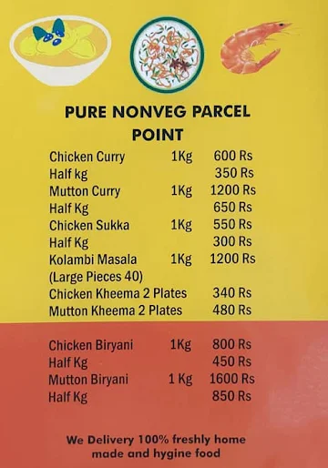 Pure Veg - Non Veg Parcel Point menu 