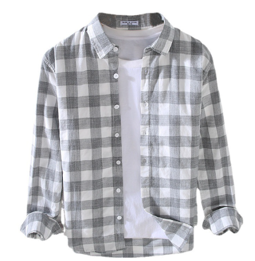 Title 7, Mens Long Sleeve Casual Loose Square Collar Tr...