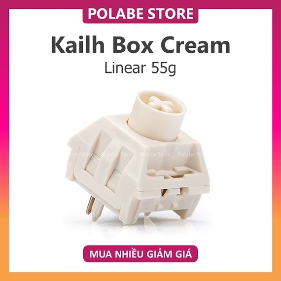 Công Tắc Kailh Box Cream Linear Switch Công Tắc Bàn Phím Cơ Novelkeys Cream Box Kailh Switch - Polabe Store