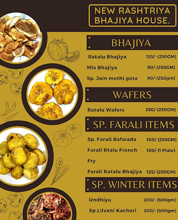 New Rashtriya Bhajiya House menu 