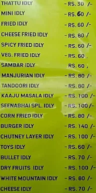 Seena Bhai 1977 Dosa Center menu 2