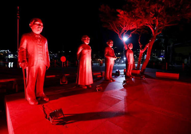 Local artists lit up iconic parts of SA in red to shine light on the devastation brought to the industry by the Covid-19 lockdown. Meanwhile, Gauteng paid two companies, Business Arts SA and Gauteng Sports Confederation, R16.5m to pay grants to 2,201 artists and athletes who were financially hurt by the lockdown. File photo.