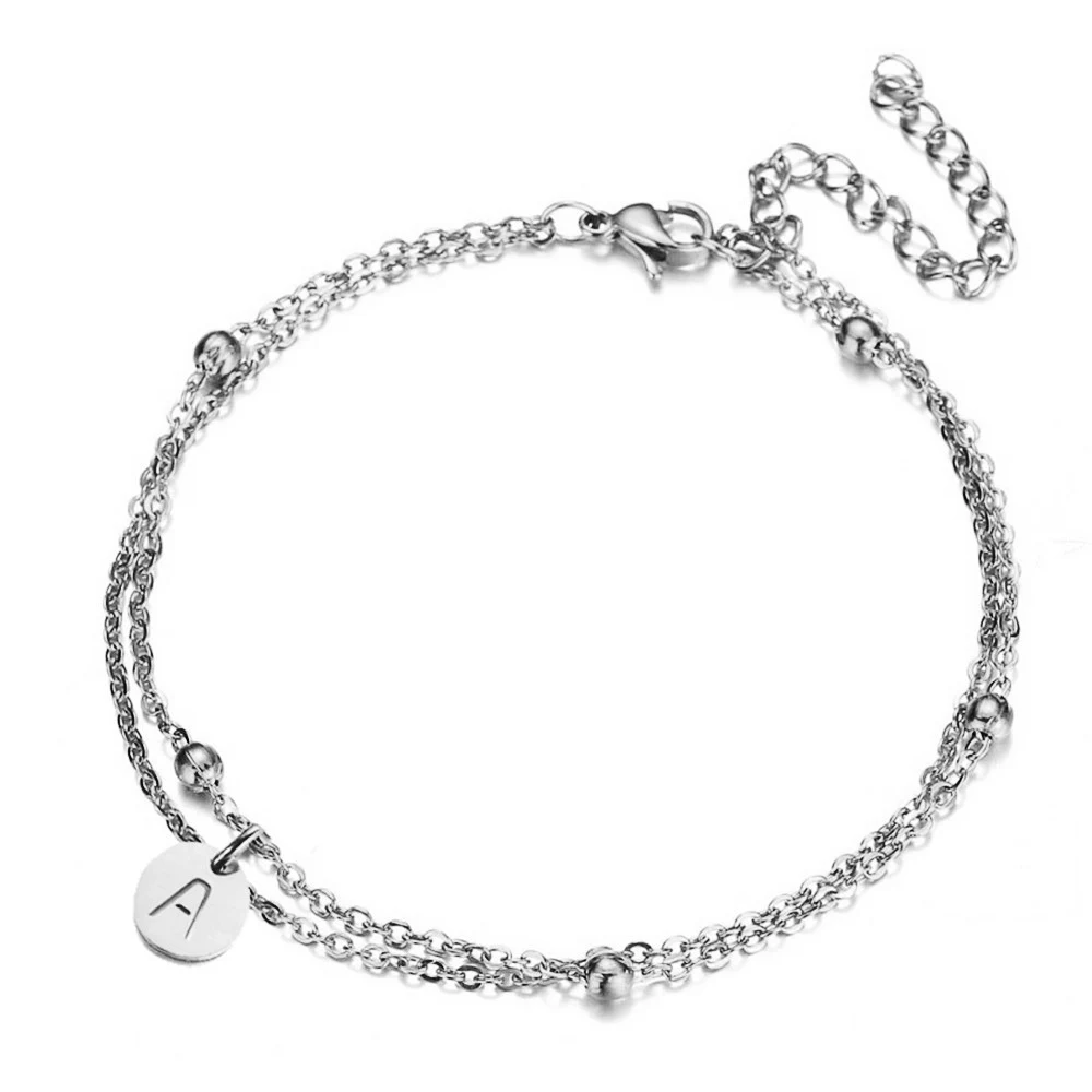 Title 5, Eenvoudige roestvrijstalen armband met vierkant...