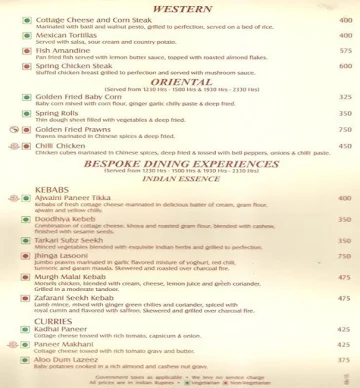 Zodiac - Fortune Select Exotica menu 