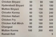 Aalam Biryani Muradabadi menu 1