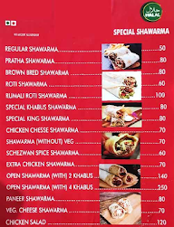 Arabian Chicken Shawarma menu 1