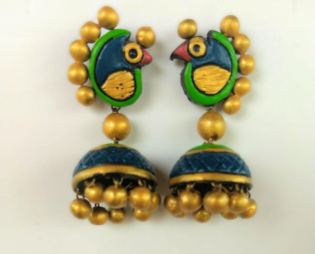 Handmade Online Stylish Terracotta Earrings