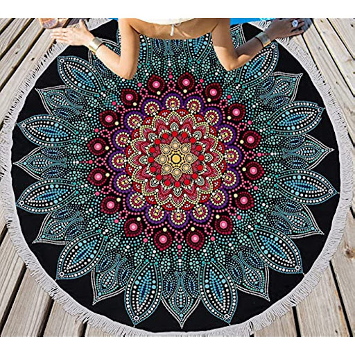 Title 3, Microfiber Beach Quick-drying Tassel Printed Sh...