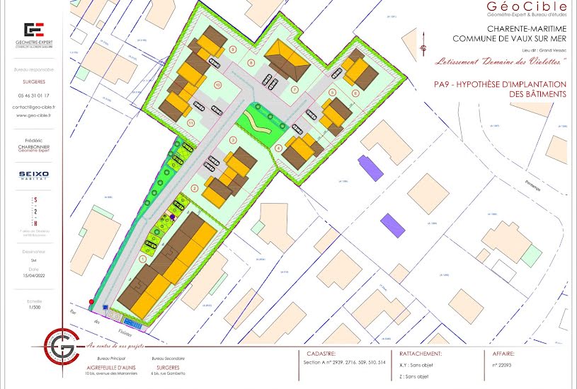  Vente Terrain à bâtir - 351m² à Vaux-sur-Mer (17640) 