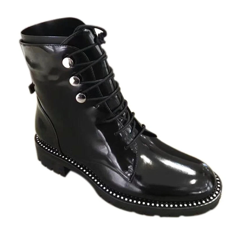 Title 8, Bottes de moto épaisses à semelle épaisse style...