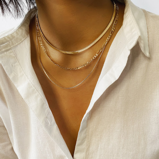 Title 3, Punk metal snake bone chain necklace
