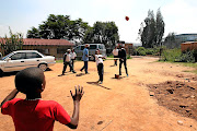 Pupils play cricket  at AB Xuma Primary School in Soweto where two  school children were allegedly molested by an investigating officer on Monday. 