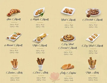 Kanti Sweets menu 