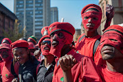 Supporters of South Africa's opposition Economic Freedom Fighters party. File photo.