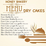 Honey Bakery menu 1