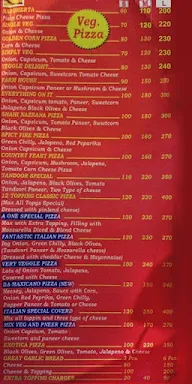 A One Pizza Corner menu 1