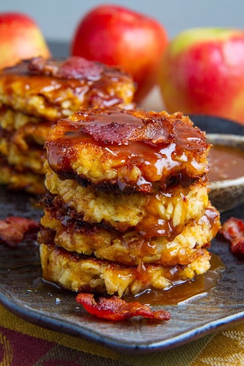 Click Here for Recipe: Apple, Cheddar and Bacon Fritters in Caramel Sauce