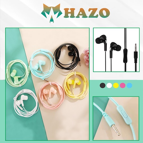 Tai Nghe Đa Năng 326 Có Nút Đệm Tai Âm Thanh Cực Êm Có Mic Nhiều Màu Hot Trend - Hazo