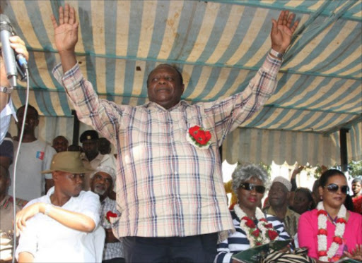 ALL-OUT: Ramadhan Kajembe during the opening of the Mlaleo CDF Health Centre in Changamwe on Saturday. Photo/Norbert Allan