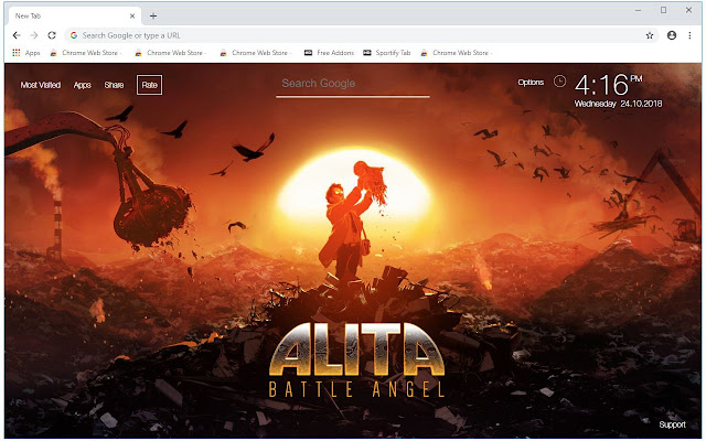 Alita Battle Angel Wallpaper HD Custom NewTab