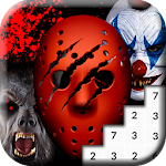 Cover Image of Télécharger Coloring Scary Masks Pixel Art Game 3 APK